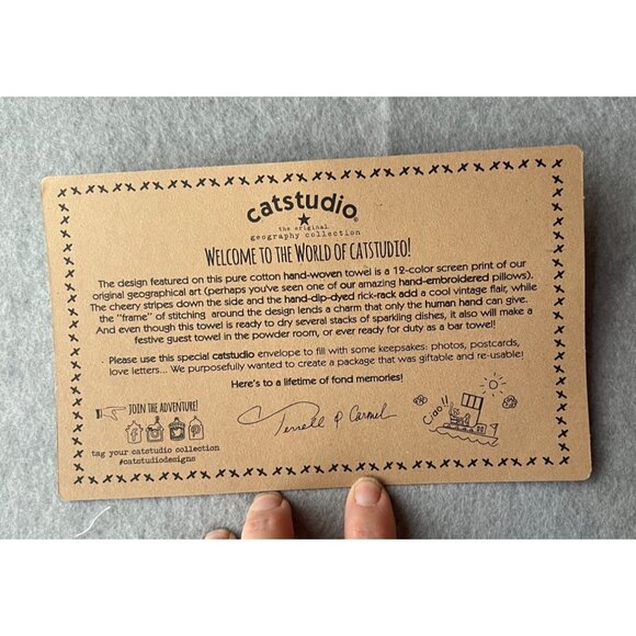 Catstudio Arizona Dish Towels Set of 2 Cotton AZ Map Design 29x21 New Gift - Picture 2 of 14